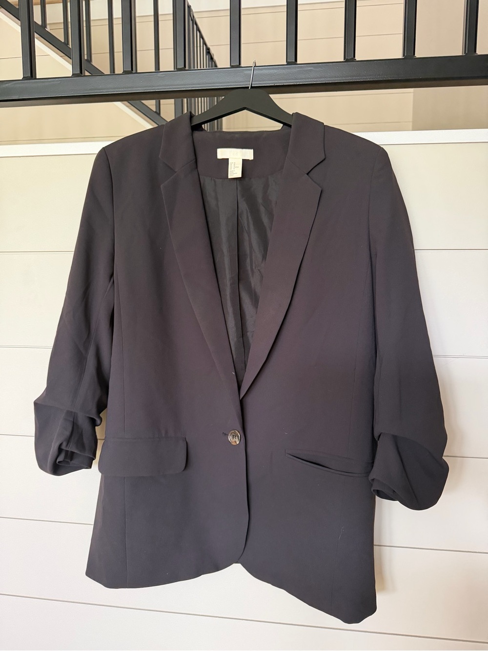 Black Women's Single-Button Blazer